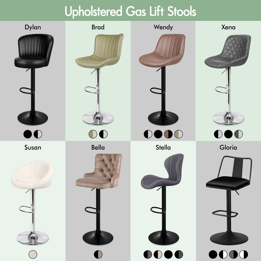 ALFORDSON Bar Stools Kitchen Swivel Dining Chairs Gas Lift Leather/Fabric - Picture 13 of 1,456
