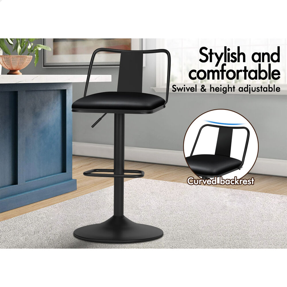 ALFORDSON Bar Stools Kitchen Swivel Dining Chairs Gas Lift Leather/Fabric - Picture 851 of 1,456