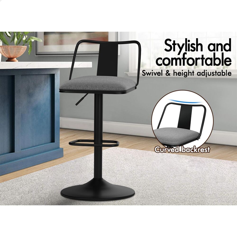 ALFORDSON Bar Stools Kitchen Swivel Dining Chairs Gas Lift Leather/Fabric - Picture 875 of 1,456