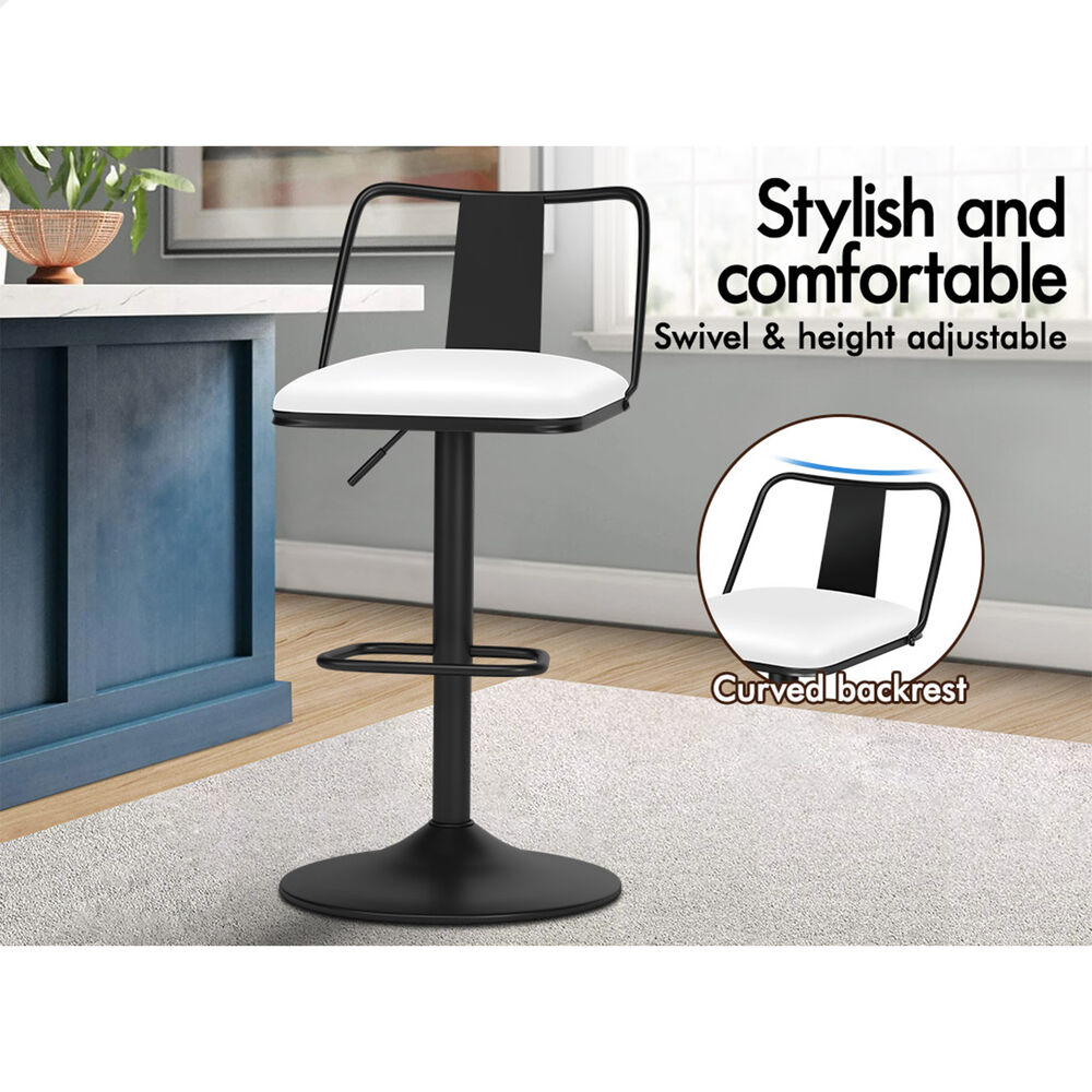 ALFORDSON Bar Stools Kitchen Swivel Dining Chairs Gas Lift Leather/Fabric - Picture 899 of 1,456