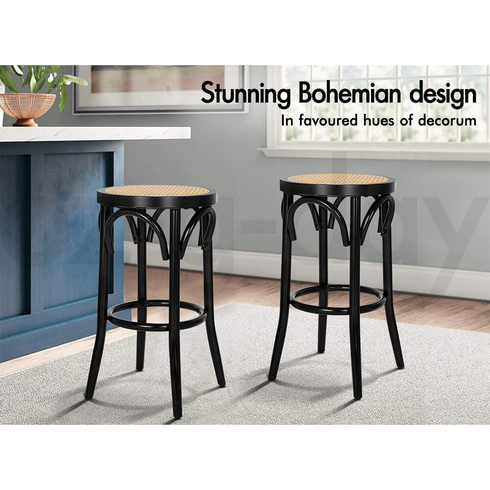 ALFORDSON Bar Stools Kitchen Counter Vintage Rattan Dining Chair X2/X4 - Picture 166 of 199