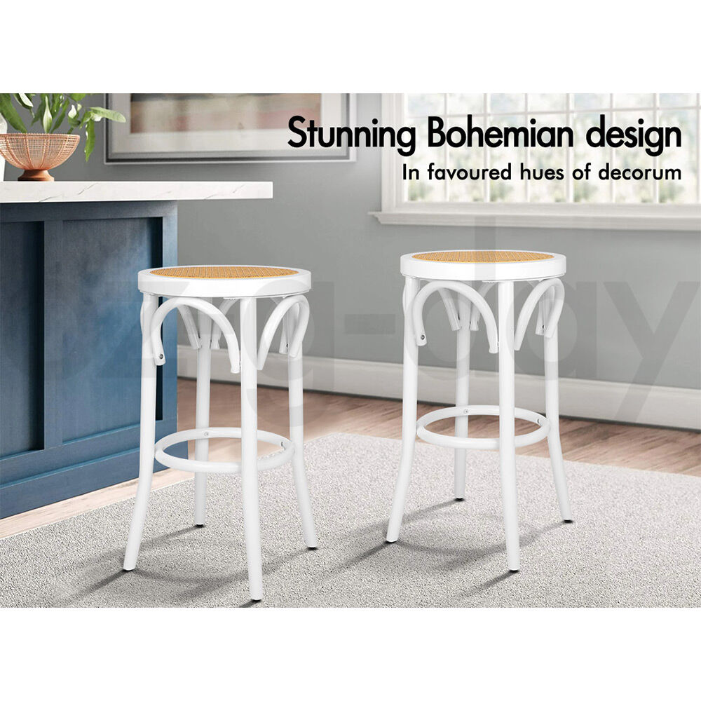 ALFORDSON Bar Stools Kitchen Counter Vintage Rattan Dining Chair X2/X4 - Picture 184 of 199