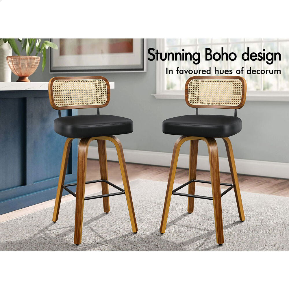 ALFORDSON Kitchen Bar Stools Wooden Swivel Leather Metal Dining Chair x2/x4 - Picture 655 of 1,020