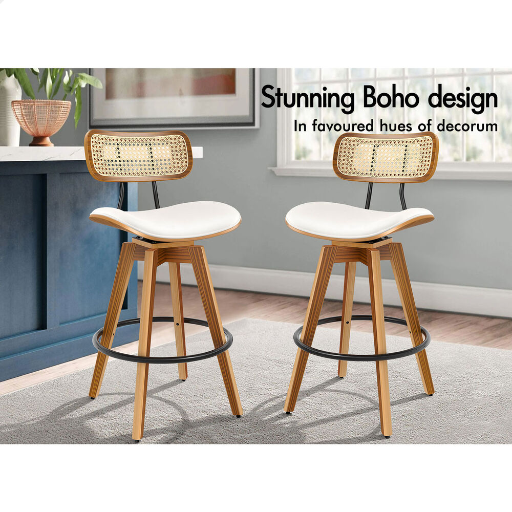 ALFORDSON Bar Stools Kitchen Counter Vintage Rattan Dining Chair X2/X4 - Picture 146 of 199