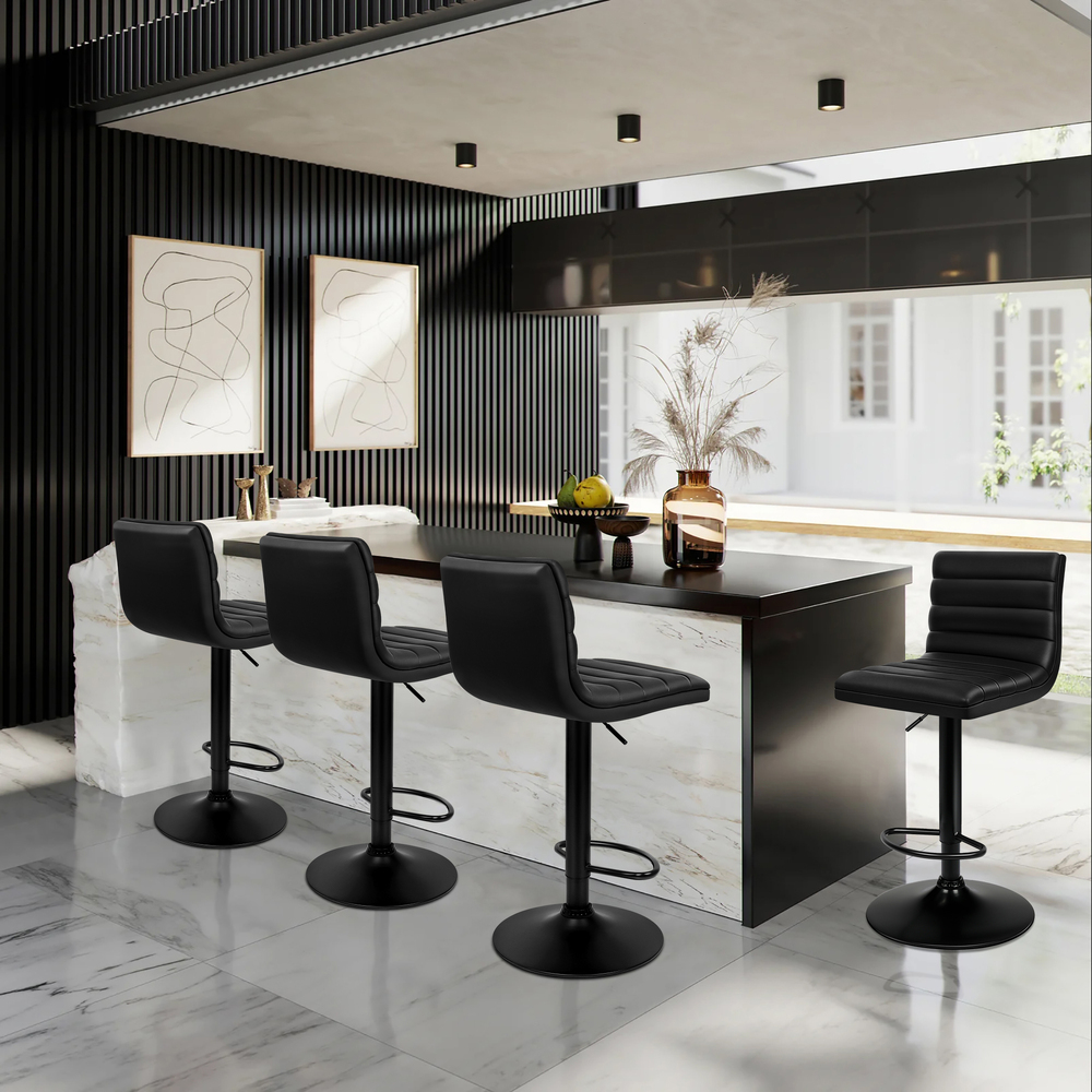 ALFORDSON Bar Stools Kitchen Swivel Dining Chairs Gas Lift Leather/Fabric - Picture 253 of 1,456