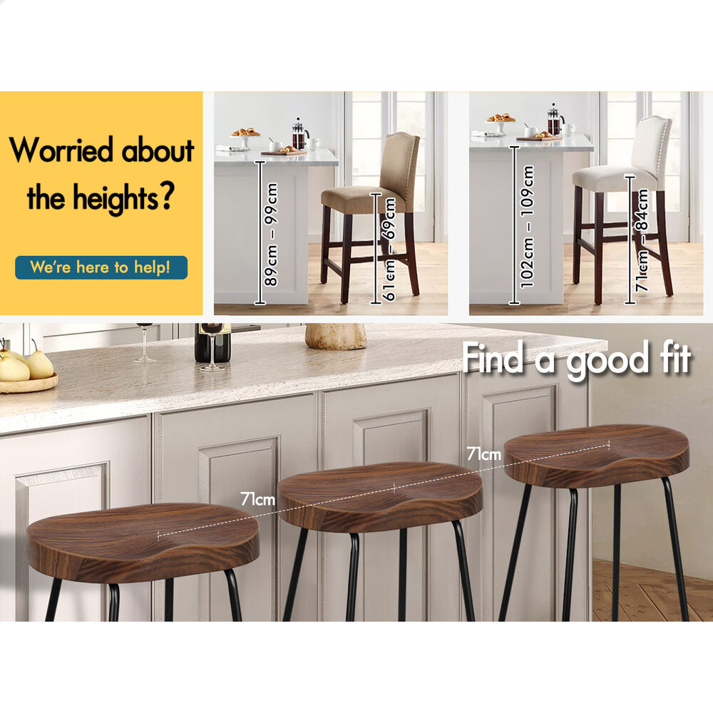 ALFORDSON Tractor Bar Stools Kitchen Wooden Vintage Retro Industrial Chairs - Picture 27 of 169