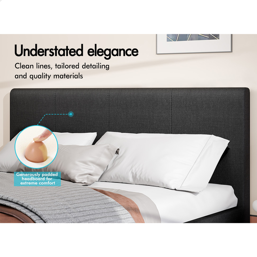 ALFORDSON Bed Frame Queen Double King Single Base Wooden Slats Leather Fabric - Picture 16 of 301