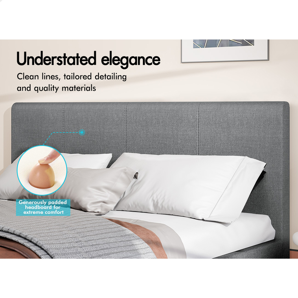 ALFORDSON Bed Frame Queen Double King Single Base Wooden Slats Leather Fabric - Picture 28 of 301