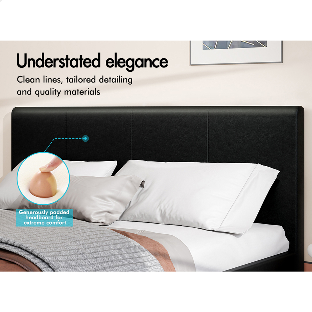 ALFORDSON Bed Frame Queen Double King Single Base Wooden Slats Leather Fabric - Picture 220 of 301