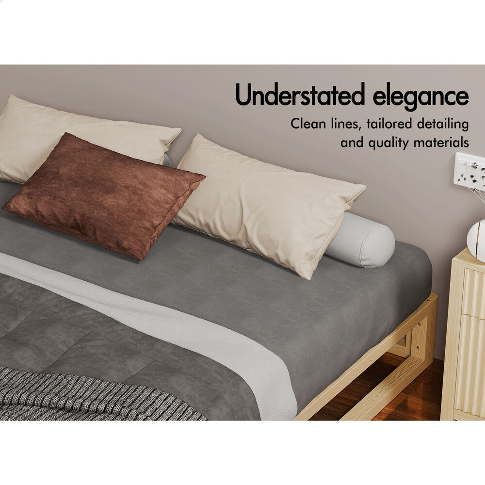 ALFORDSON Bed Frame Queen Double King Single Size Wooden Mattress Base JACOB - Picture 49 of 57