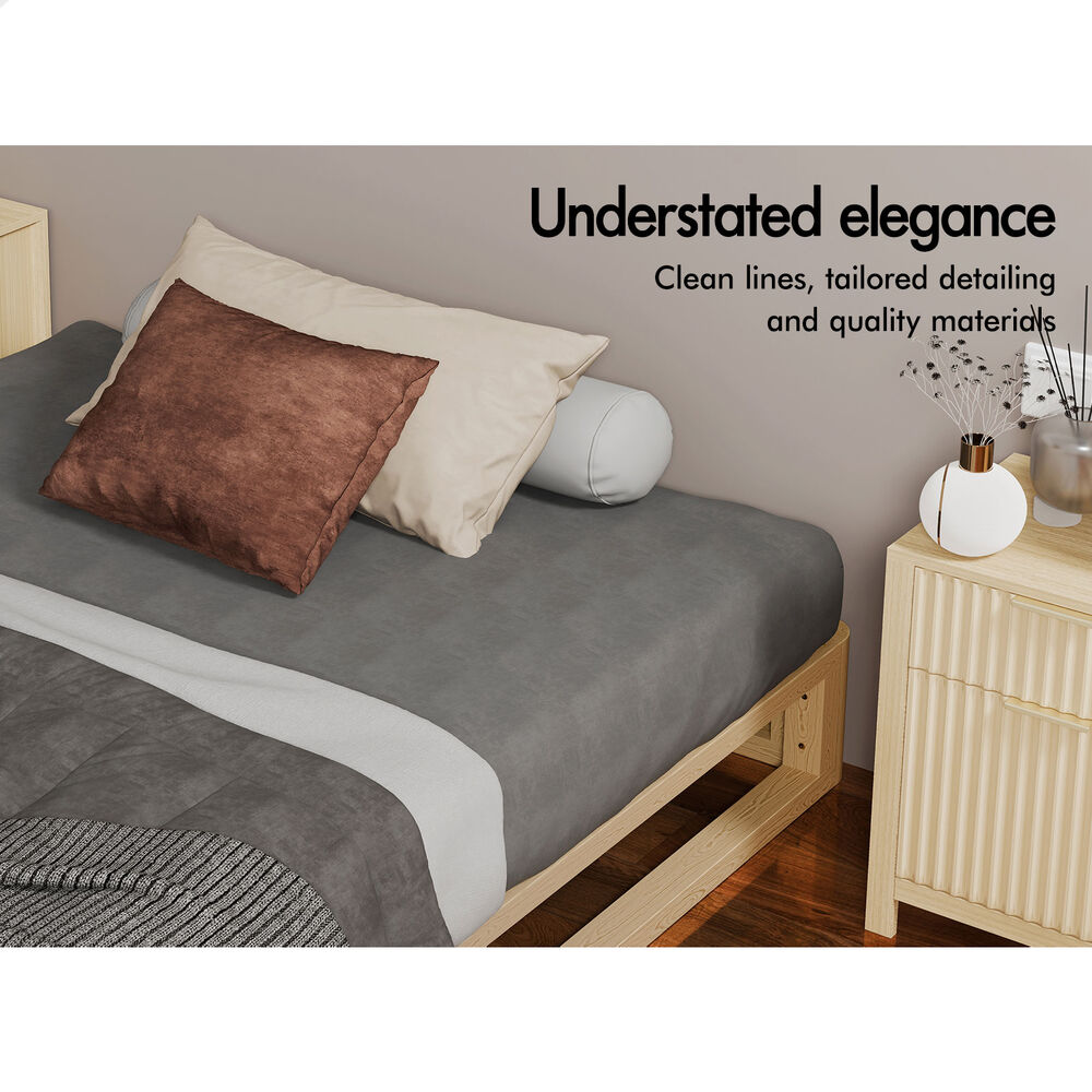 ALFORDSON Bed Frame Queen Double King Single Size Wooden Mattress Base JACOB - Picture 16 of 57