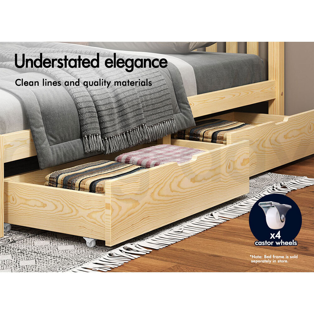 ALFORDSON Bed Frame Queen Double King Single Size Wooden Mattress Base Fenella - Picture 131 of 146