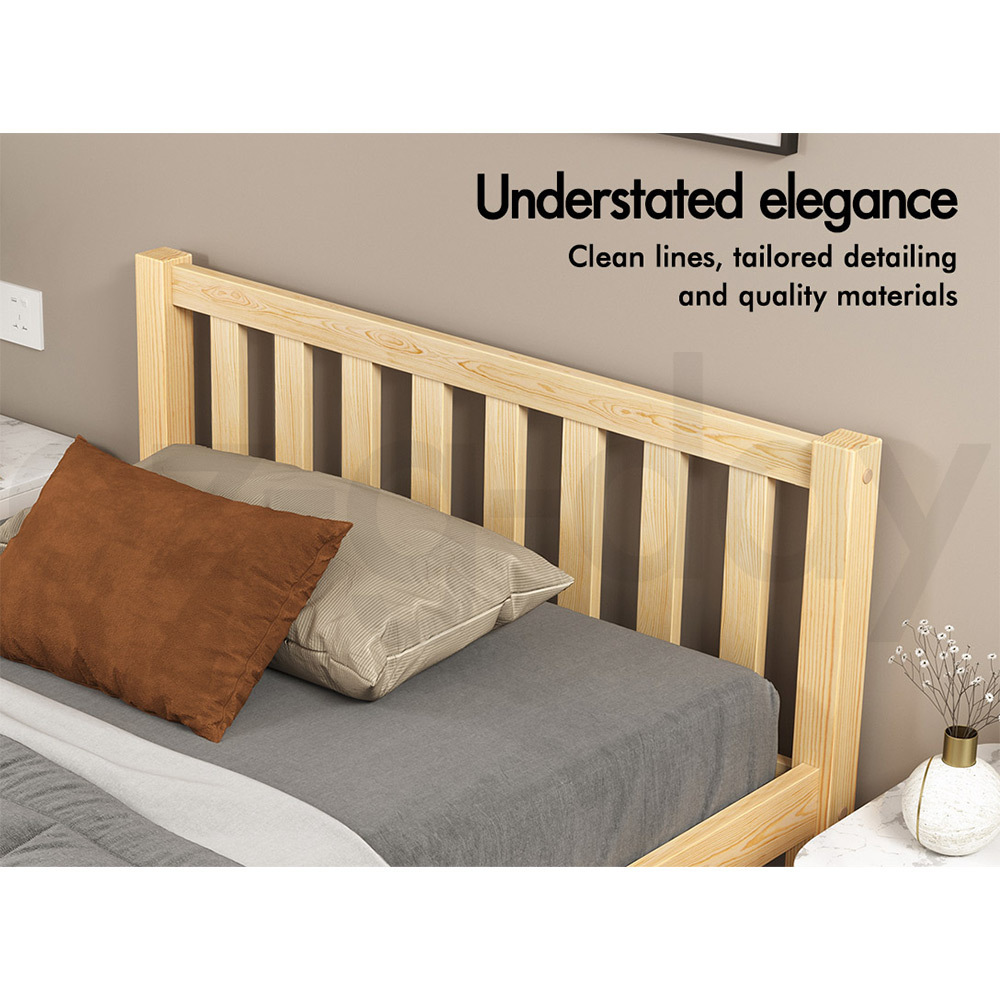 ALFORDSON Bed Frame Queen Double King Single Size Wooden Mattress Base White/Oak - Picture 99 of 864