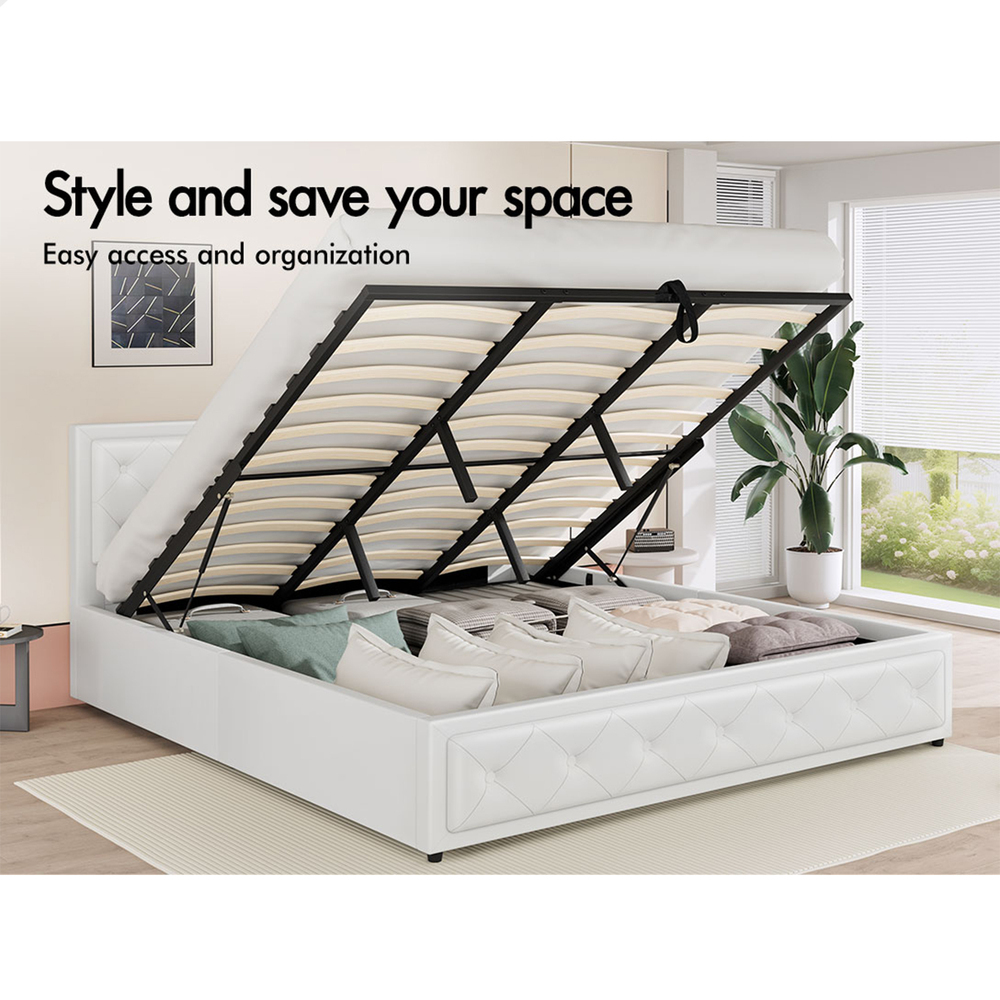 ALFORDSON Bed Frame Queen Double King Single Full Size Gas Lift Storage Base - Picture 88 of 193