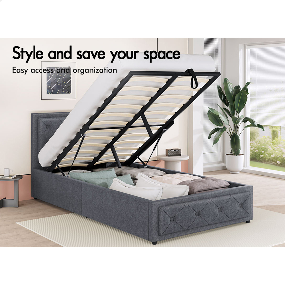 ALFORDSON Bed Frame Queen Double King Single Full Size Gas Lift Storage Base - Picture 112 of 193