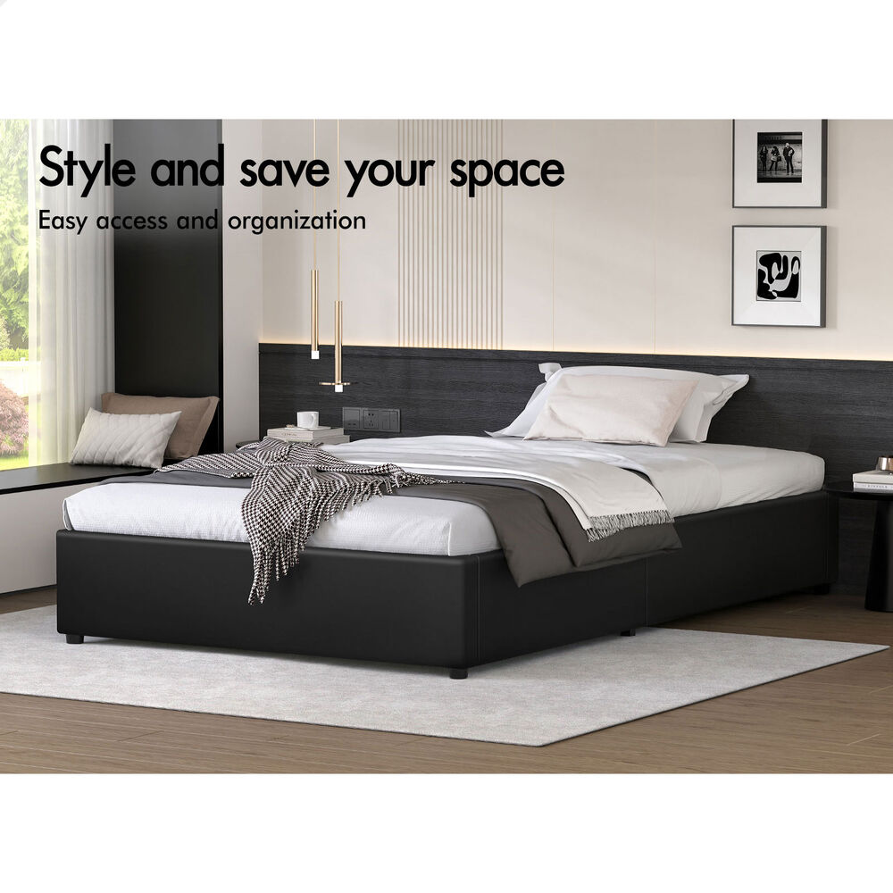 ALFORDSON Bed Frame Queen Double King Single Gas Lift Storage Fabric Boucle - Picture 196 of 361