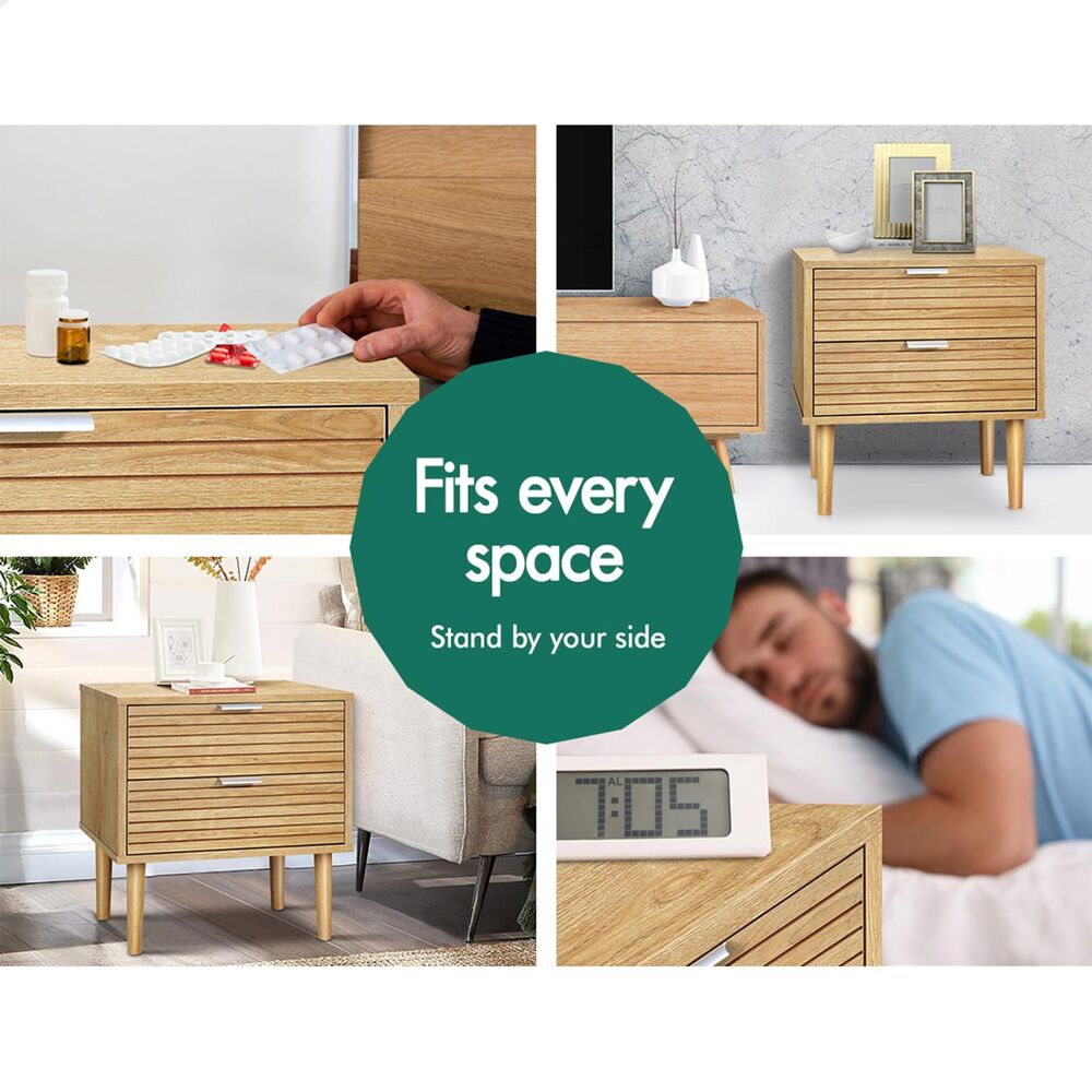 ALFORDSON Bedside Table RGB LED Nightstand 1/2/3 Drawers Side Table Storage - Picture 154 of 521