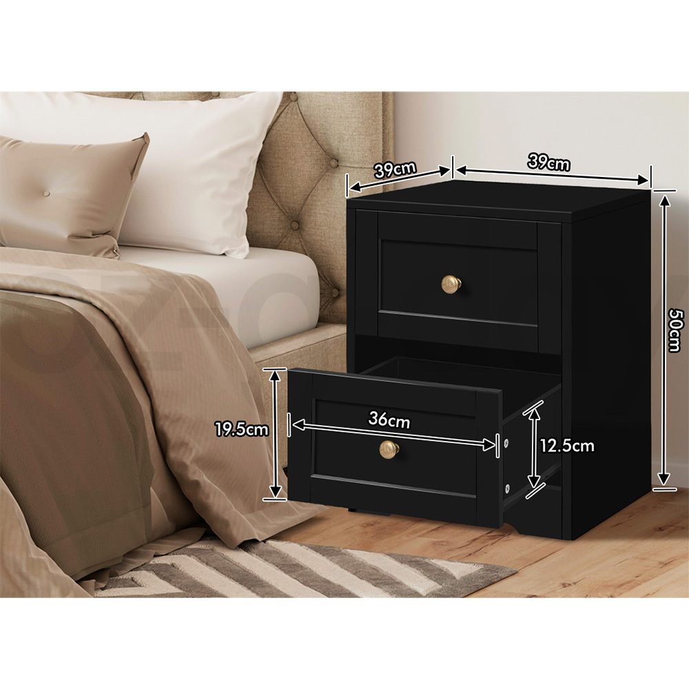 ALFORDSON Bedside Table RGB LED Nightstand 1/2/3 Drawers Side Table Storage - Picture 214 of 521