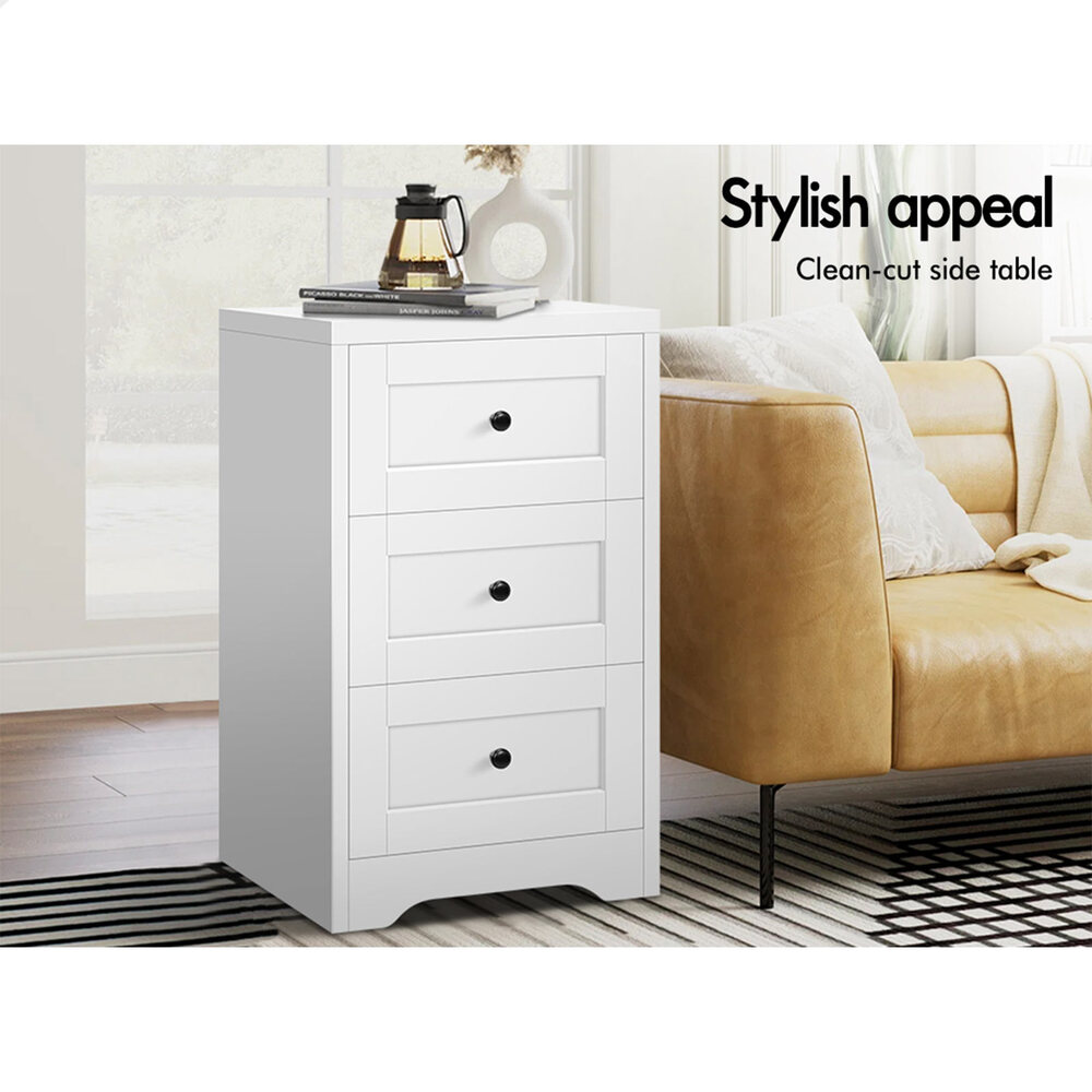 ALFORDSON Bedside Table RGB LED Nightstand 1/2/3 Drawers Side Table Storage - Picture 239 of 521