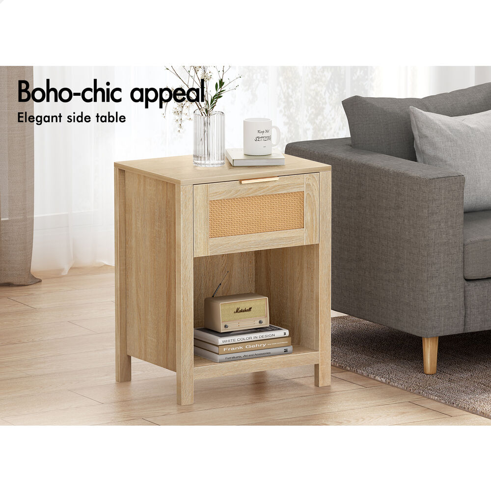 ALFORDSON Bedside Table RGB LED Nightstand 1/2/3 Drawers Side Table Storage - Picture 178 of 521