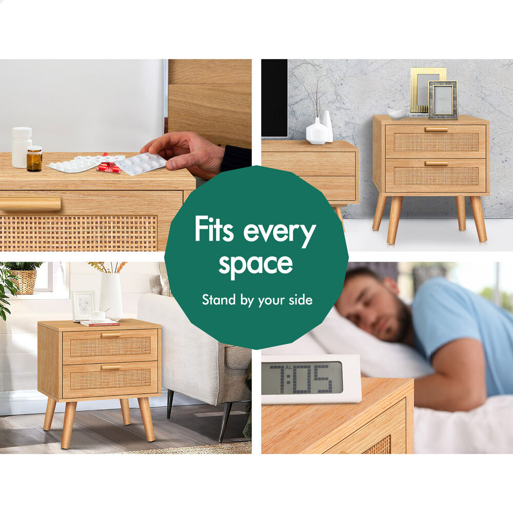 ALFORDSON Bedside Table RGB LED Nightstand 1/2/3 Drawers Side Table Storage - Picture 196 of 521