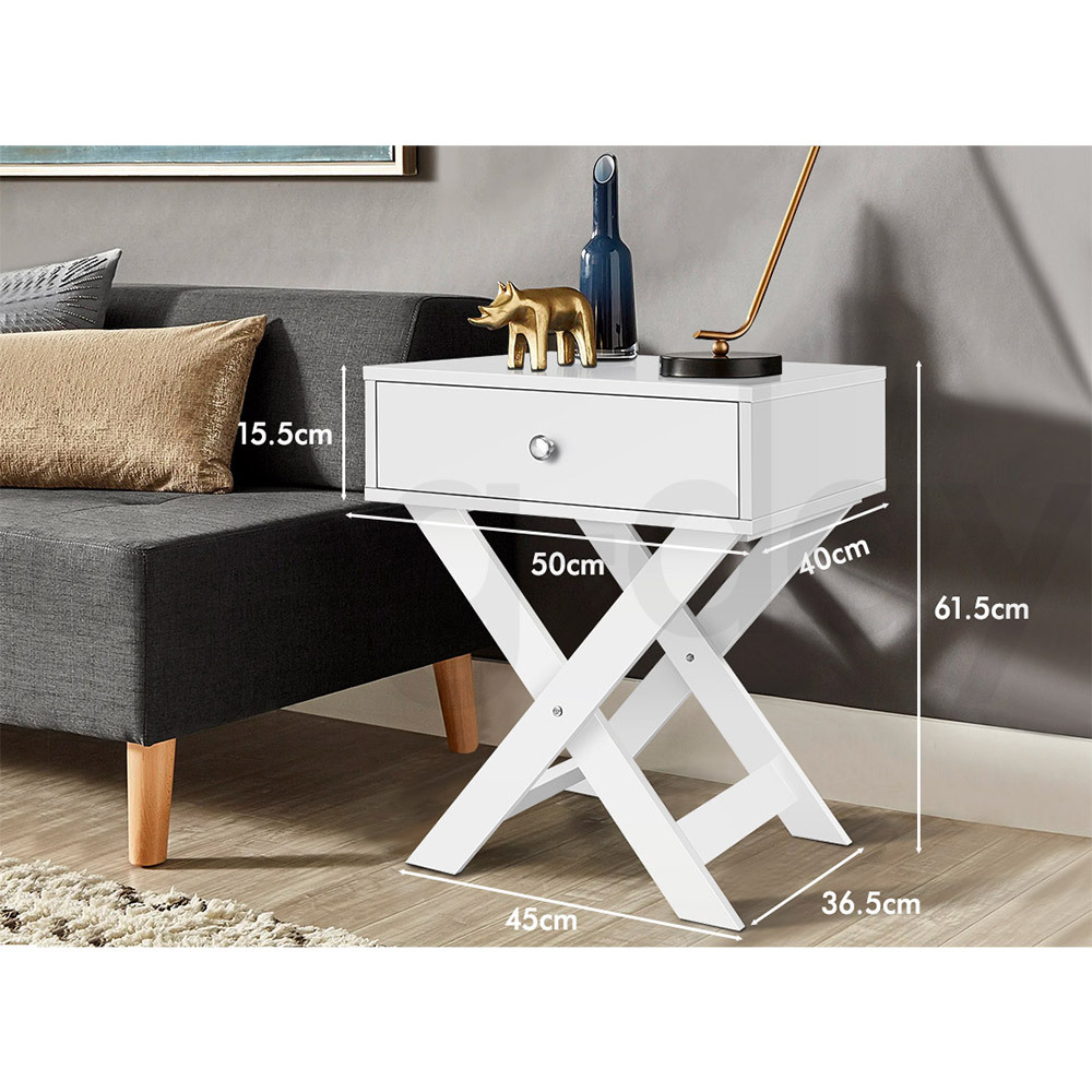 ALFORDSON Bedside Table RGB LED Nightstand 1/2/3 Drawers Side Table Storage - Picture 482 of 521
