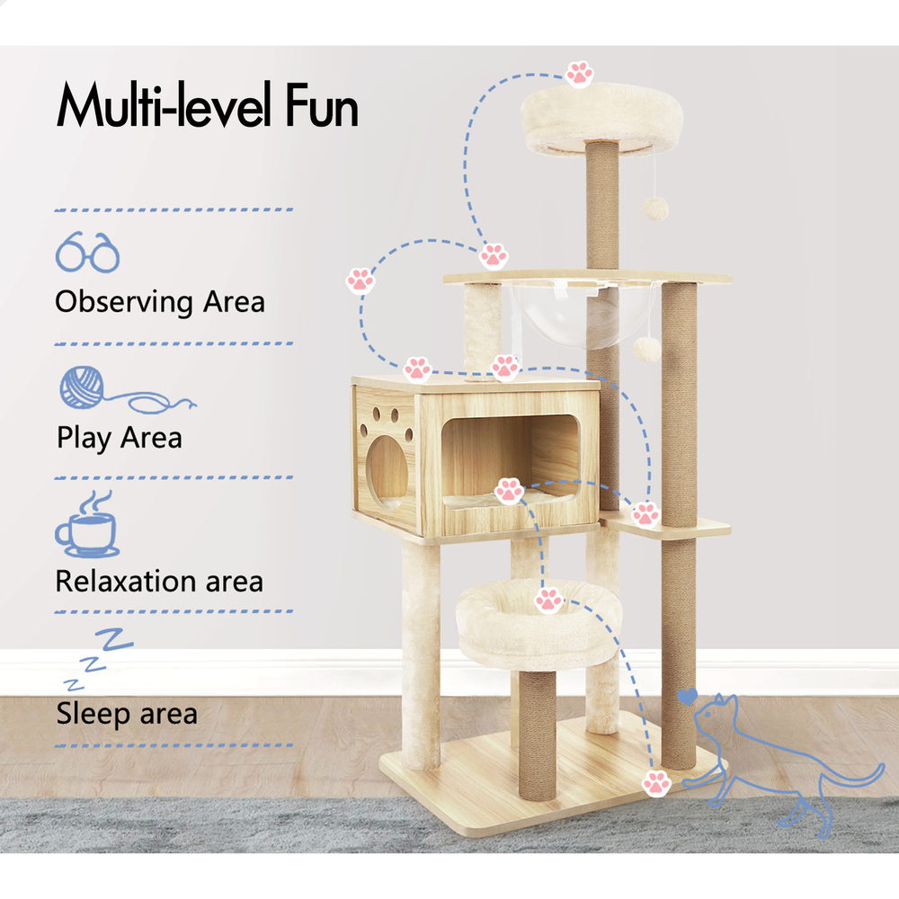 BEASTIE Cat Tree Scratching Post Scratcher Tower Condo House Furniture Bed Stand - Picture 441 of 474