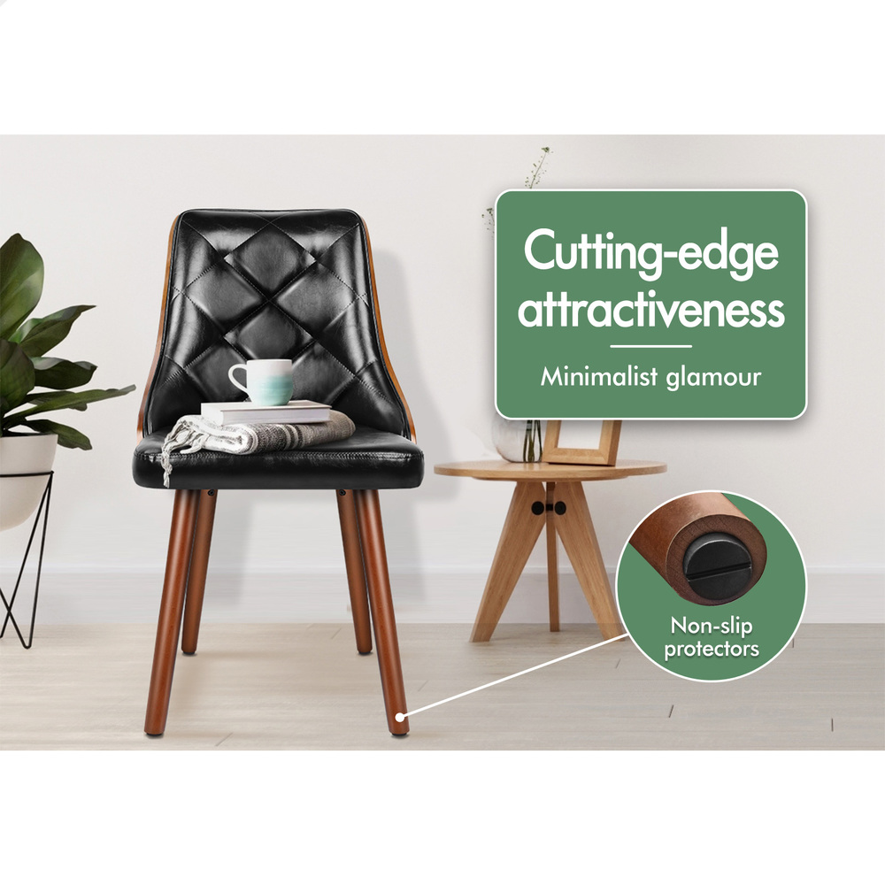 ALFORDSON Dining Chairs Kitchen Swivel PU Leather Sherpa Velvet Wooden x1/x2/x4 - Picture 67 of 592