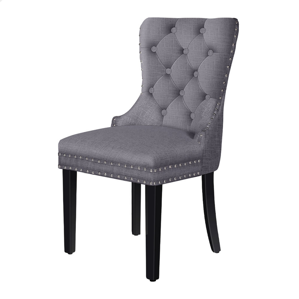 ALFORDSON 2x/4x Dining Chair Kitchen Padded Diamond Tufted Velvet Leather Fabric - Picture 37 of 114