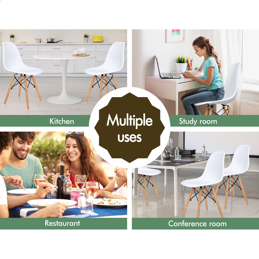 ALFORDSON 4x Dining Chairs Retro Steel Kitchen Lounge Cafe Side Solid Wood PP - Picture 49 of 68