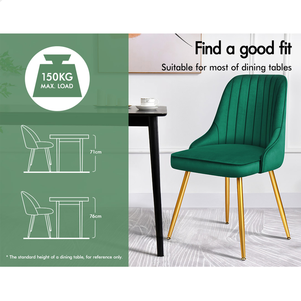 ALFORDSON Dining Chairs Kitchen Accent Lounge Padded Tufted Seat Velvet x2/x4 - Picture 67 of 121