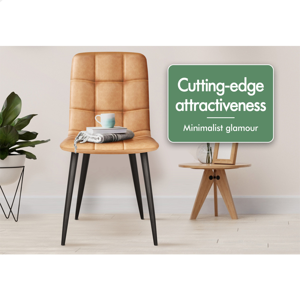 ALFORDSON Dining Chairs Kitchen Swivel PU Leather Sherpa Velvet Wooden x1/x2/x4 - Picture 341 of 592