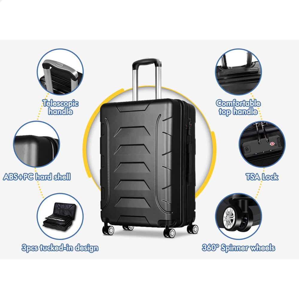 ALFORDSON Luggage 3PCS Set Suitcase Travel Trolley TSA Carry on Hard Case - Picture 10 of 254