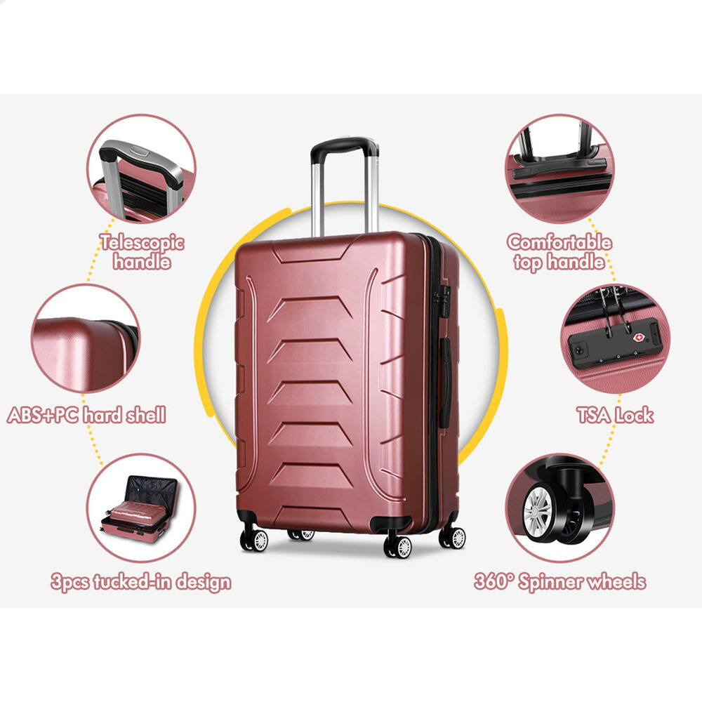 ALFORDSON Luggage 3PCS Set Suitcase Travel Trolley TSA Carry on Hard Case - Picture 54 of 254
