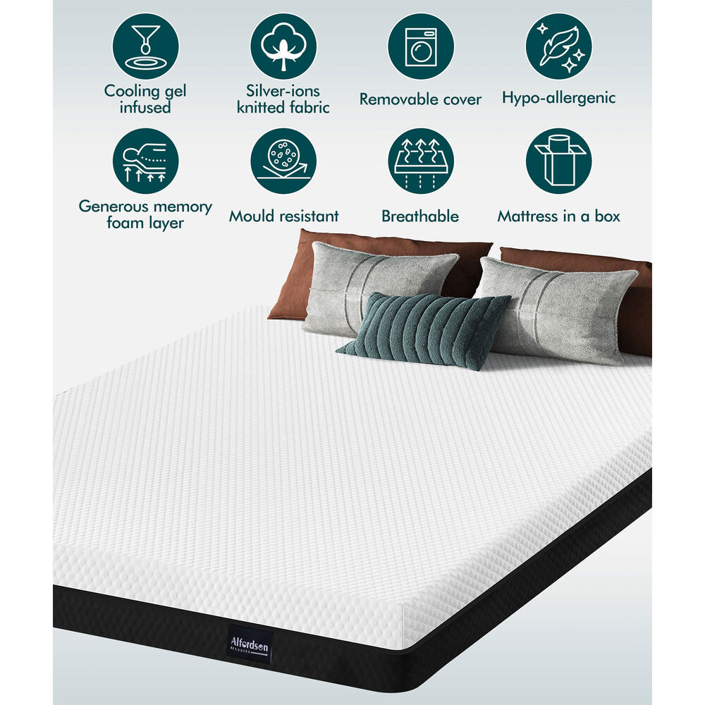 ALFORDSON Mattress Queen Double King Single Bed Euro Top Memory Foam Bedding - Picture 9 of 193