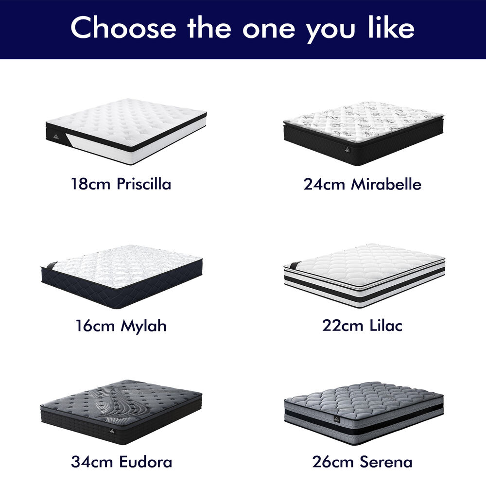 STARRY EUCALYPT Mattress Queen Double King Single Bed Spring Foam Euro PillowTop - Picture 771 of 876