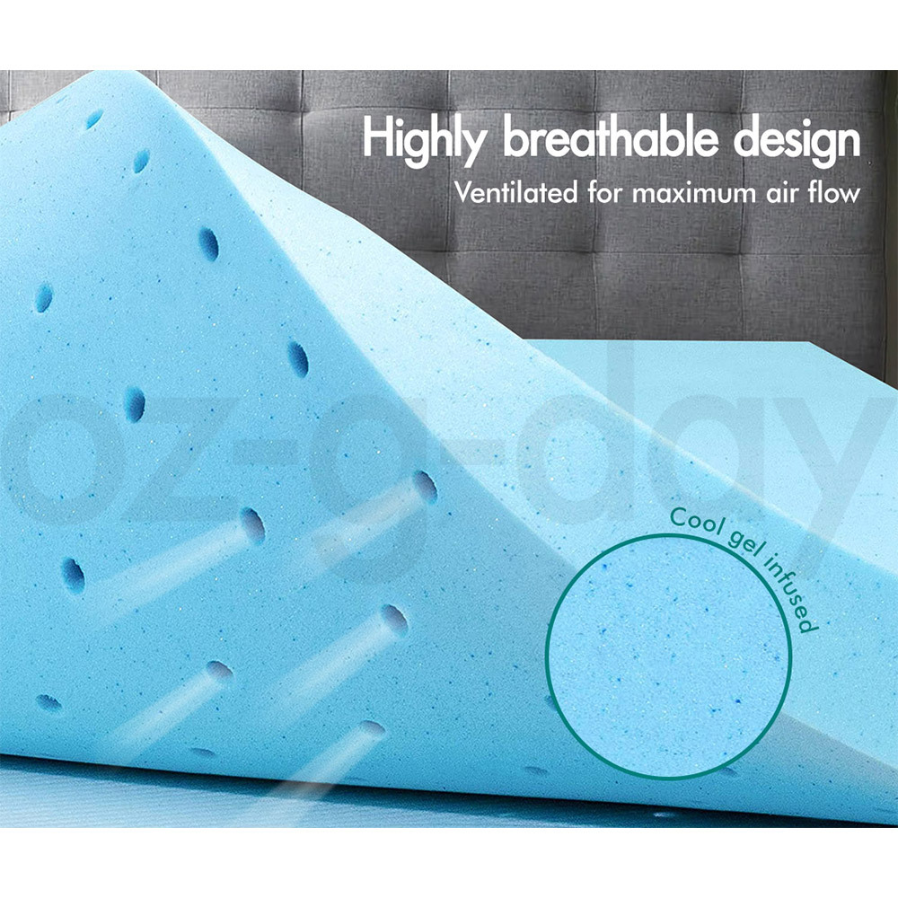STARRY EUCALYPT Memory Foam Mattress Topper 5/8/10/12cm Bamboo 7-Zone Cool Gel - Picture 219 of 912