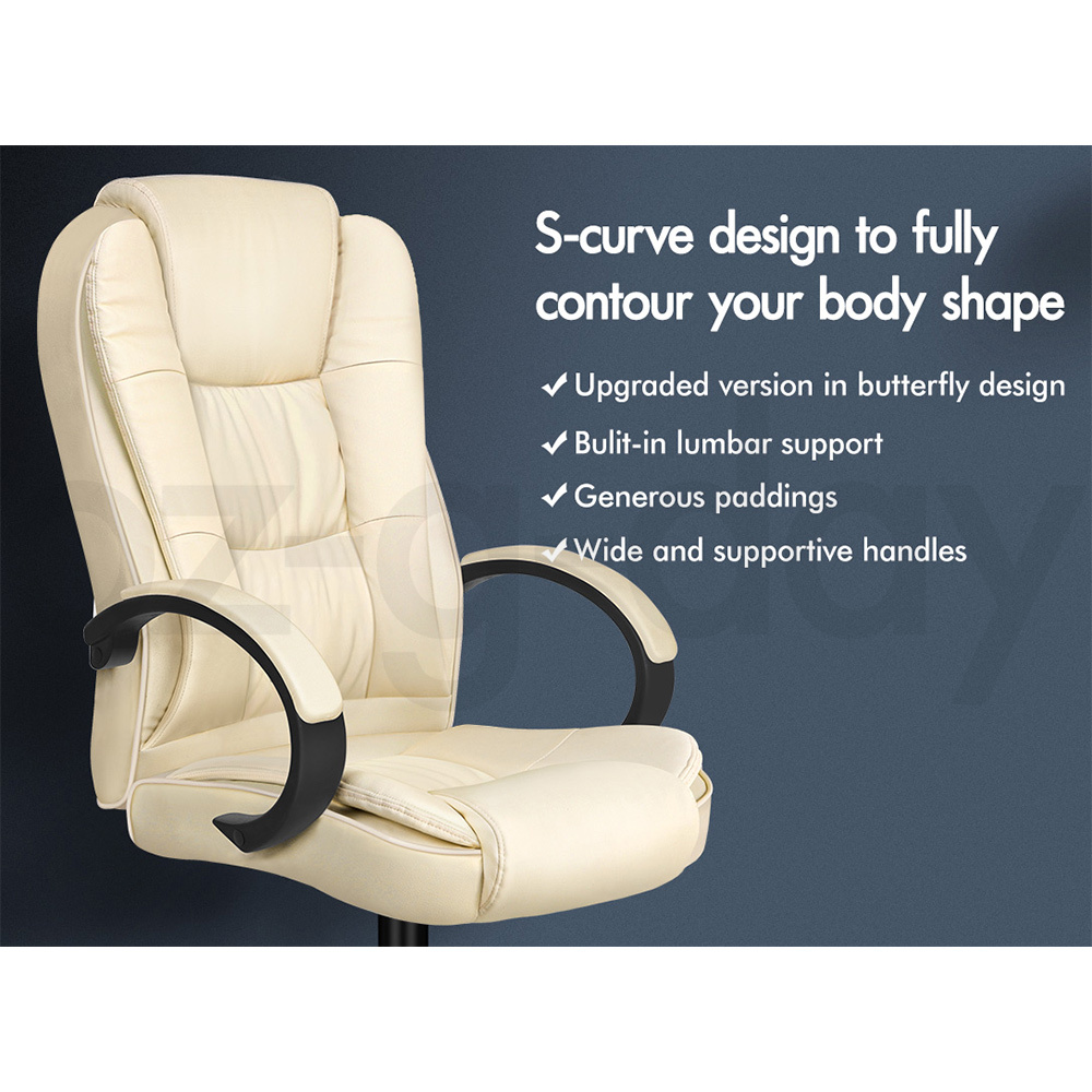 ALFORDSON Office Chair Mesh Executive Gaming Seat Leather Fabric Racing Tilt - Picture 27 of 1,188