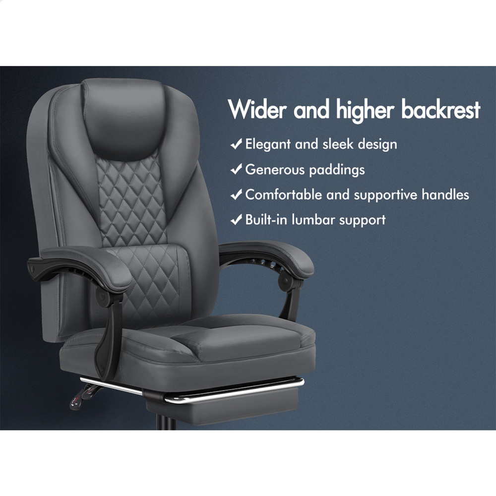 ALFORDSON Massage Office Chair Executive Computer Seat Racing Work Recliner - Picture 16 of 43