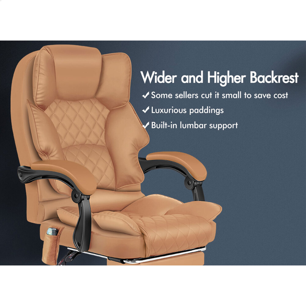 ALFORDSON Office Chair Mesh Executive Gaming Seat Leather Fabric Racing Tilt - Picture 363 of 1,188