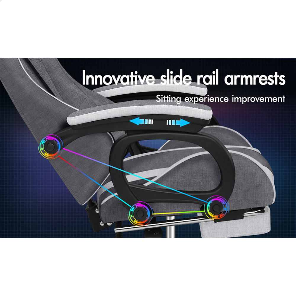 ALFORDSON Gaming Office Chair Massage Racing 12 RGB LED Computer Work Seat - Picture 198 of 267
