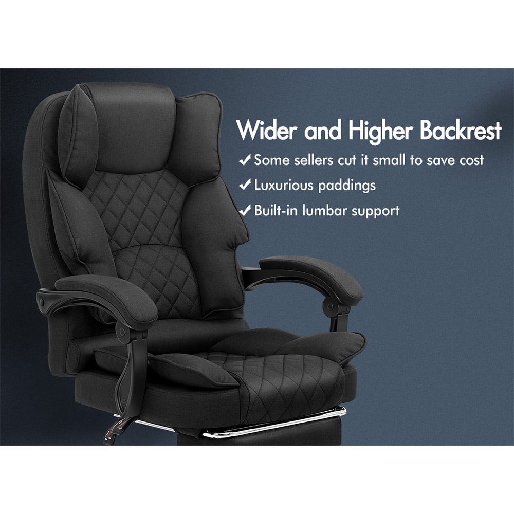 ALFORDSON Office Chair Executive Seat Fabric Racing Computer Work Recliner - Picture 78 of 111