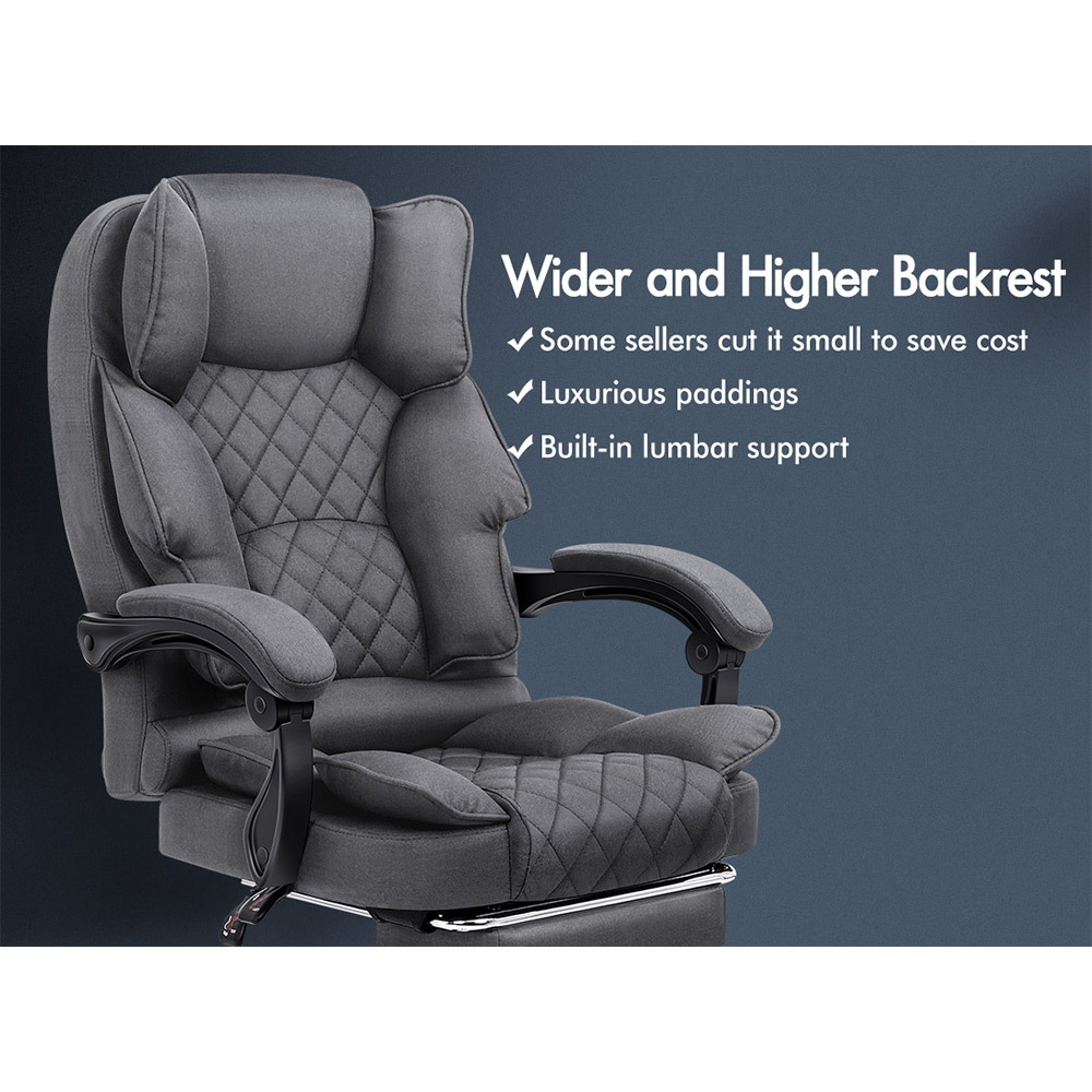 ALFORDSON Office Chair Executive Seat Fabric Racing Computer Work Recliner - Picture 90 of 111