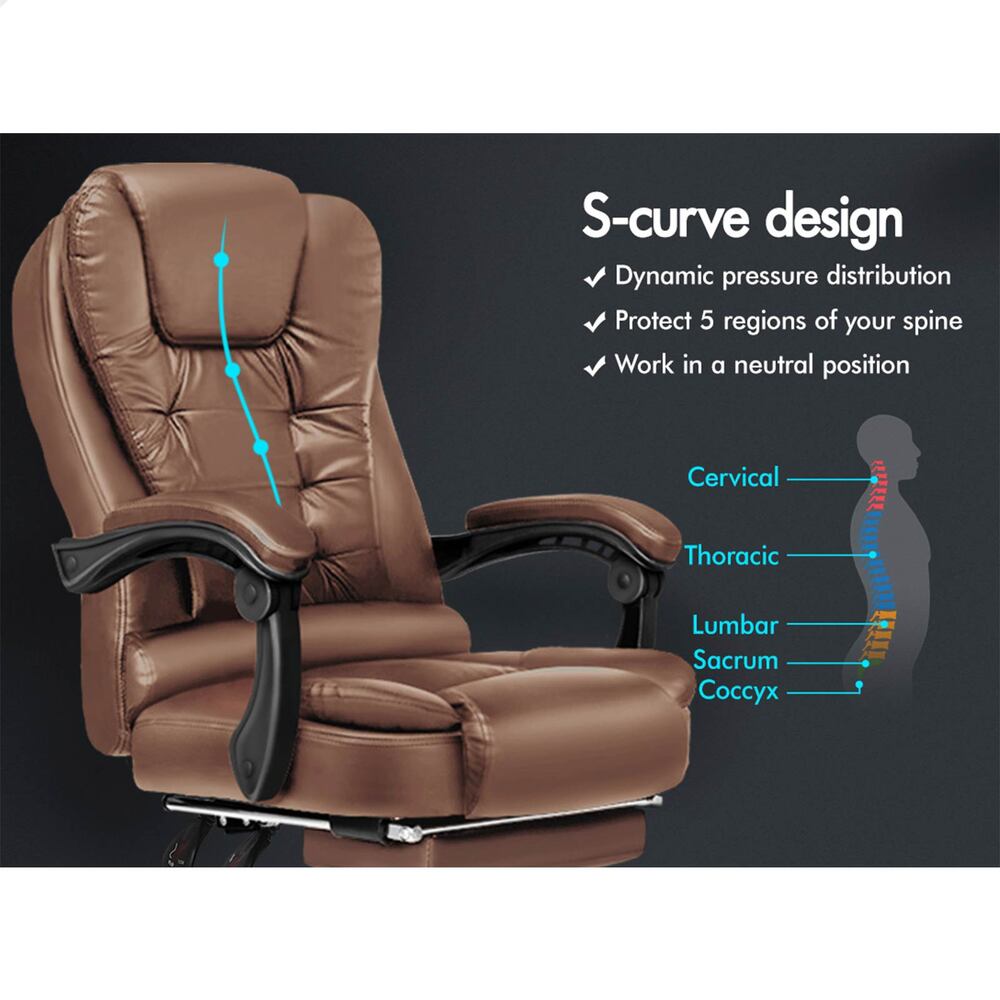 ALFORDSON Office Chair Mesh Executive Gaming Seat Leather Fabric Racing Tilt - Picture 819 of 1,188