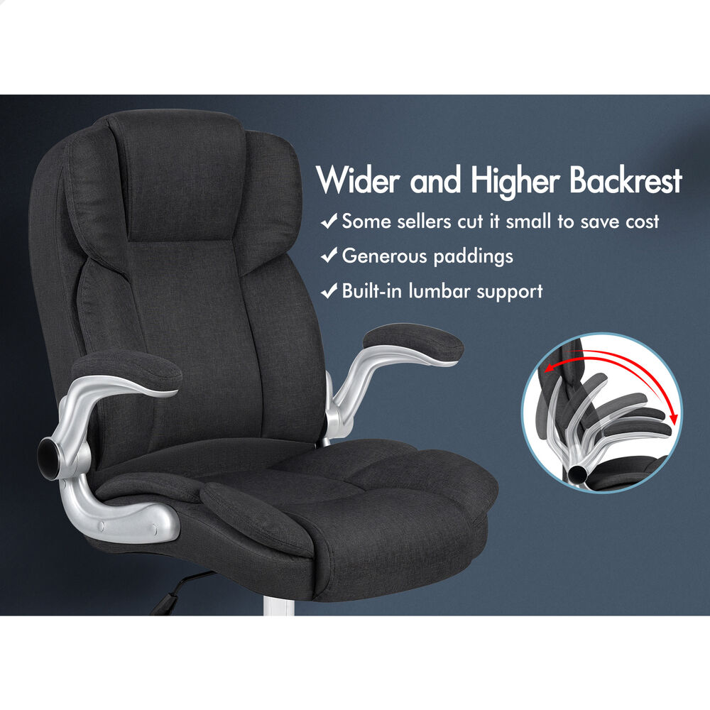 ALFORDSON Office Chair Executive Computer Gaming Leather Seat Racing Tilt - Picture 28 of 47