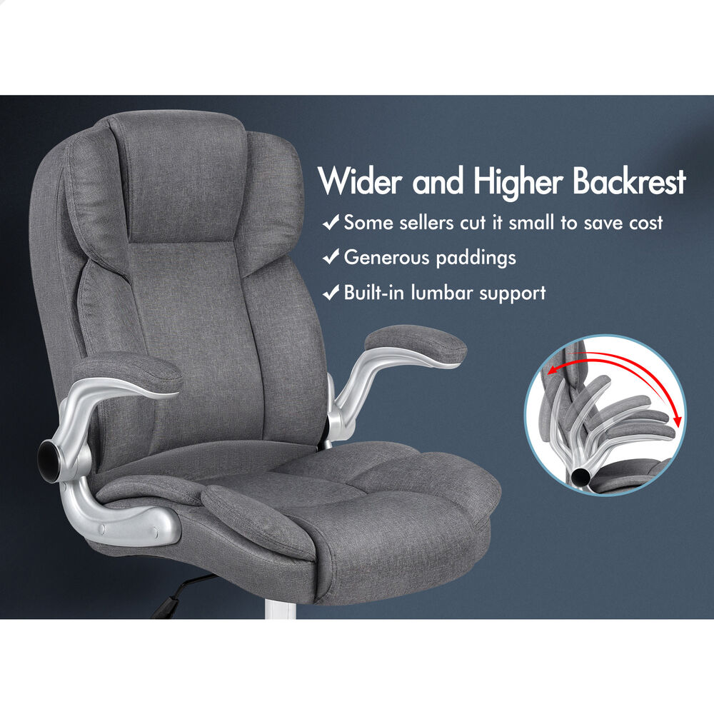 ALFORDSON Office Chair Executive Computer Gaming Leather Seat Racing Tilt - Picture 39 of 47
