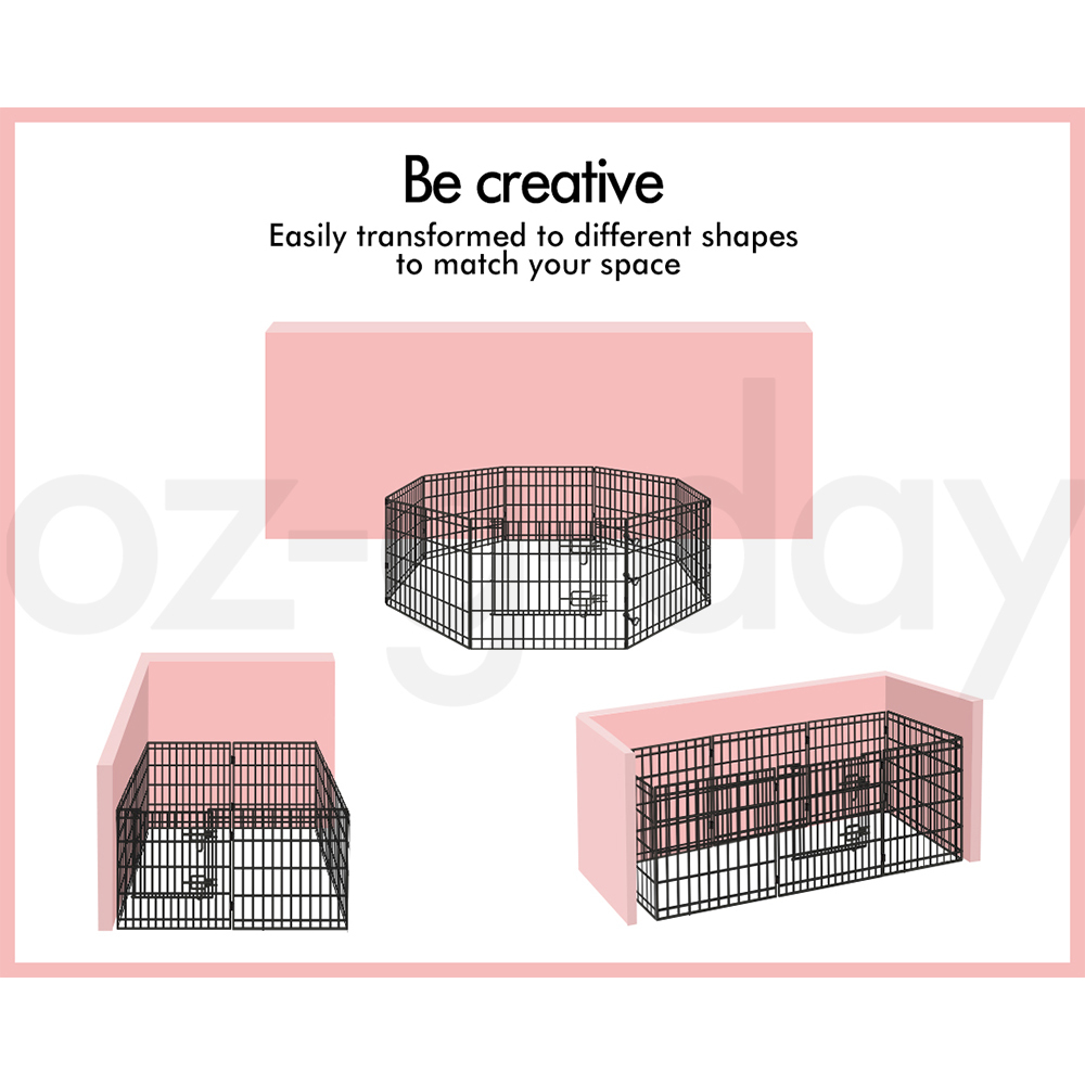BEASTIE Dog Cage Pet Crate Kennel Cat Collapsible Metal Playpen 24"~ 48" Large - Picture 61 of 124