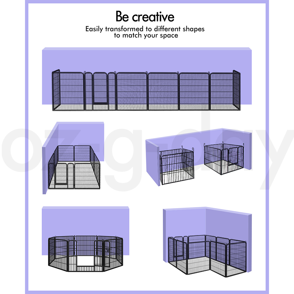BEASTIE Dog Cage Pet Crate Kennel Cat Collapsible Metal Playpen 24"~ 48" Large - Picture 94 of 124