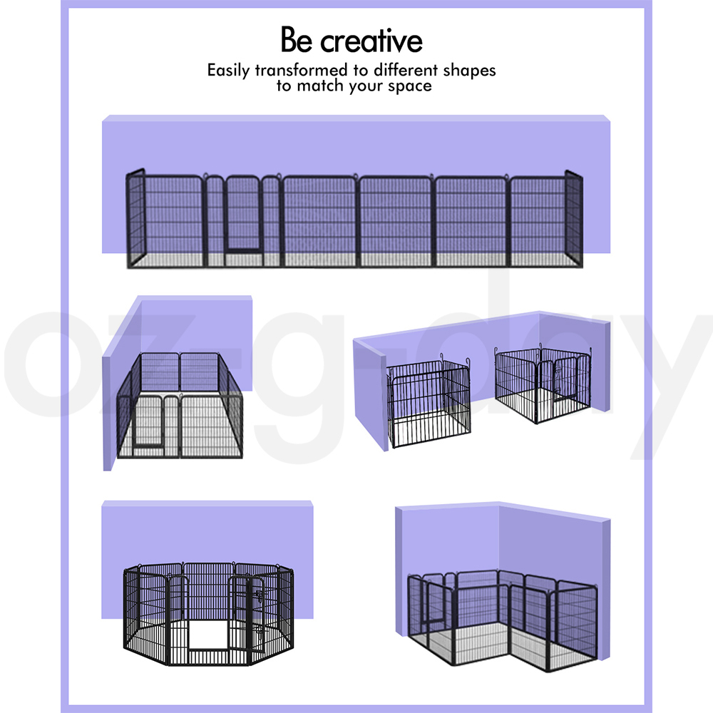 BEASTIE Dog Cage Pet Crate Kennel Cat Collapsible Metal Playpen 24"~ 48" Large - Picture 116 of 124