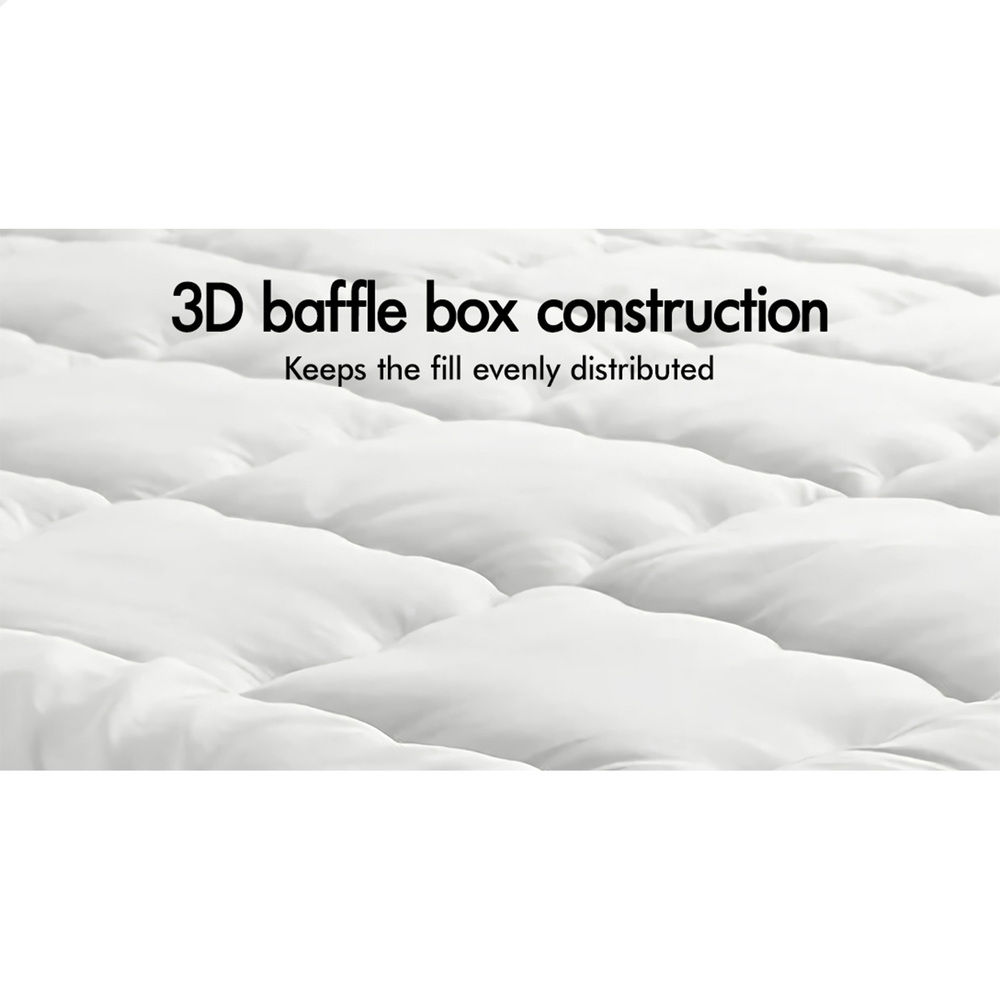 STARRY EUCALYPT Mattress Topper Pillowtop Luxury Bedding Mat Cover All Sizes 7cm - Picture 79 of 244